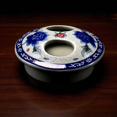 Ancienne théière en porcelaine bleu