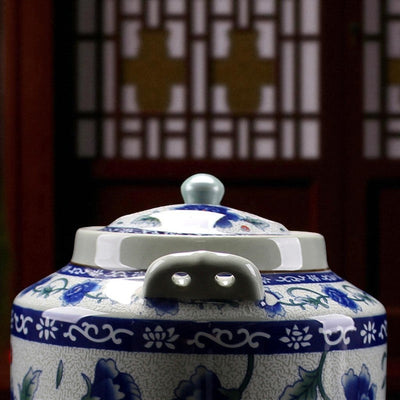 Ancienne théière en porcelaine bleu
