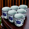 Ancienne théière en porcelaine bleu