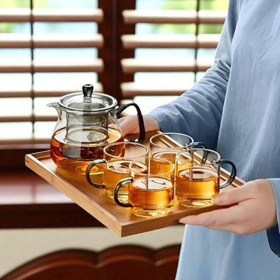 Belle théière en verre