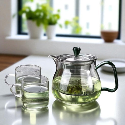 Belle théière en verre