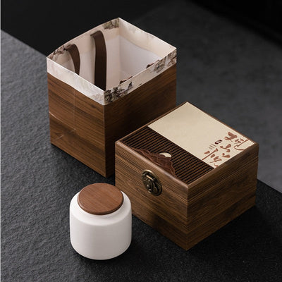 Boite à thé blanche