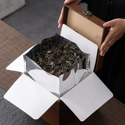 Boite à thé en bois