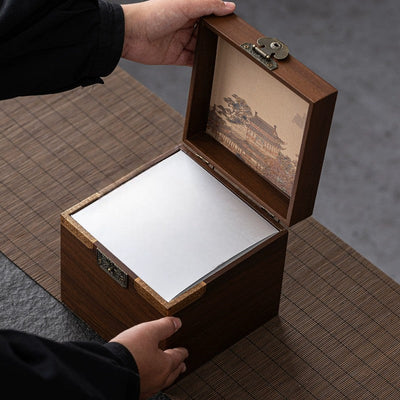 Boite à thé en bois