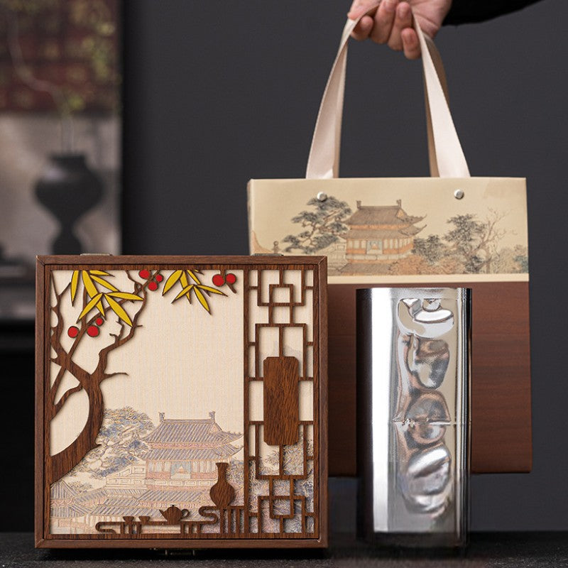 Boite à thé en bois