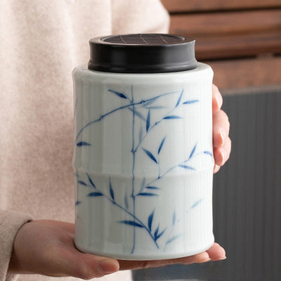 Boite à thé motif bambou