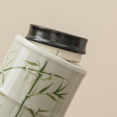 Boite à thé motif bambou