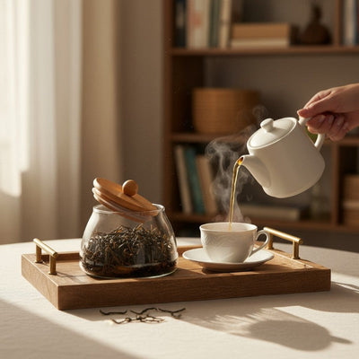 Boite à thé en verre