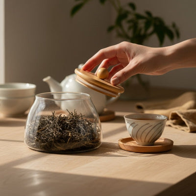 Boite à thé en verre