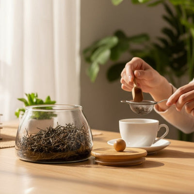 Boite à thé en verre