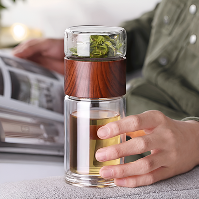 Bouteille théière en verre
