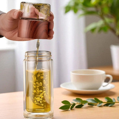 Bouteille théière en verre