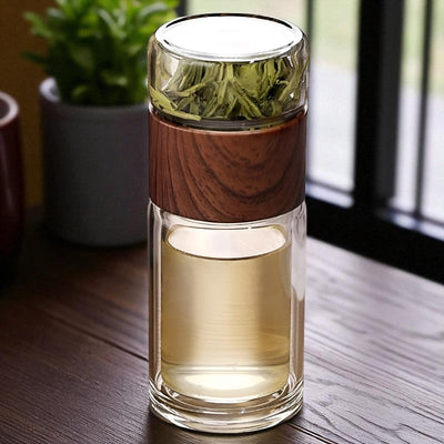 Bouteille théière en verre