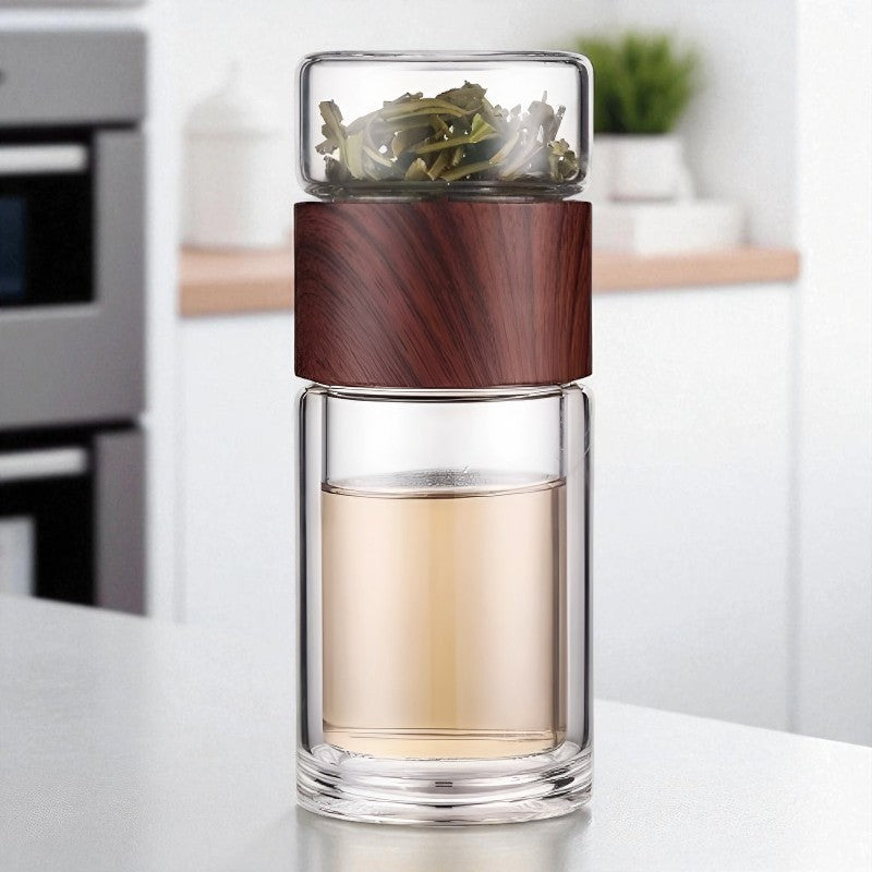 Bouteille théière en verre