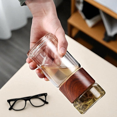 Bouteille théière en verre