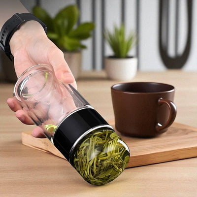 Bouteille théière en verre