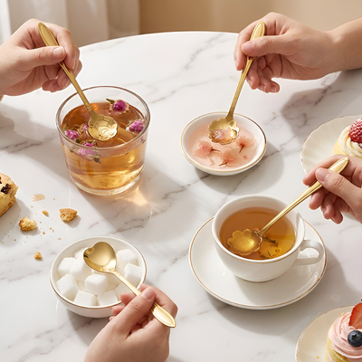 Cuillère à thé fleurie