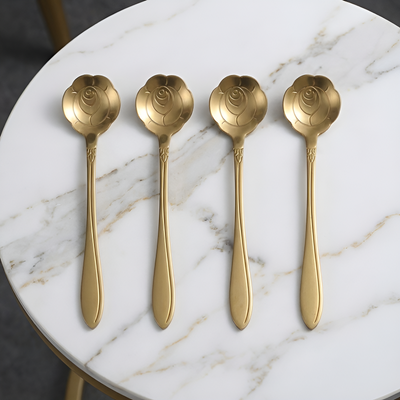 Cuillère à thé fleurie