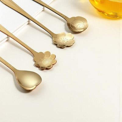Cuillère à thé fleurie