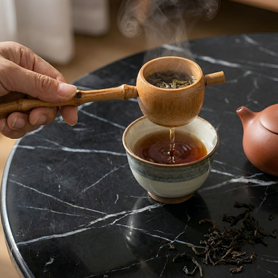 Cuillère filtre bambou à thé