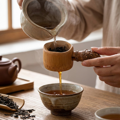 Cuillère filtre bambou à thé