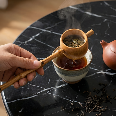 Cuillère filtre bambou à thé