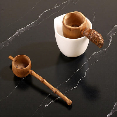 Cuillère filtre bambou à thé