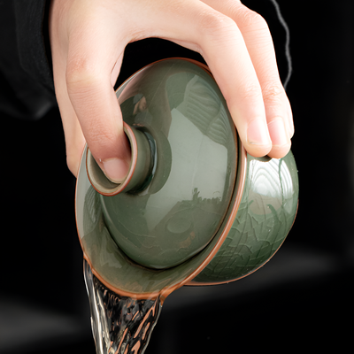 Gaiwan artisanat céladon vert