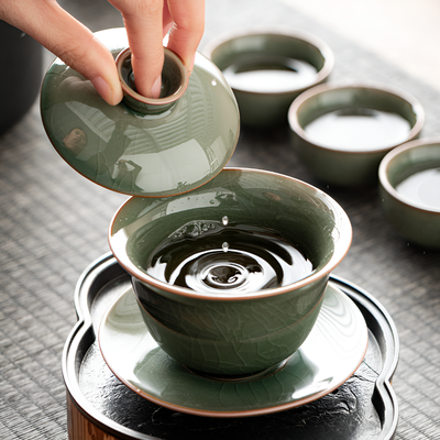 Gaiwan artisanat céladon vert