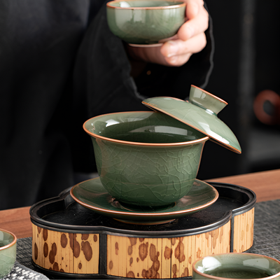 Gaiwan artisanat céladon vert