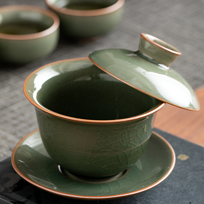 Gaiwan artisanat céladon vert