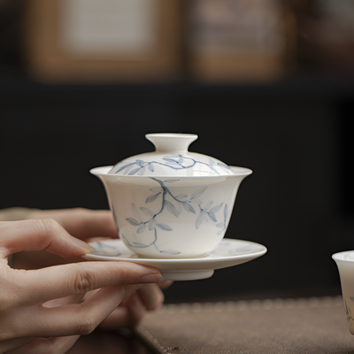Gaiwan élégant en porcelaine