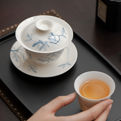 Gaiwan élégant en porcelaine