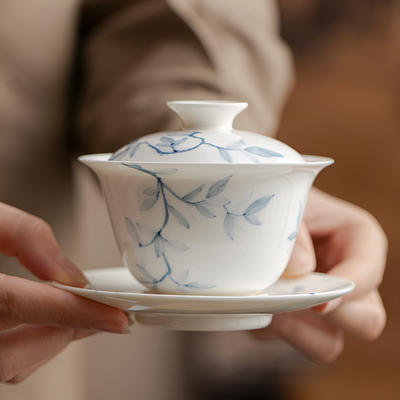 Gaiwan élégant en porcelaine