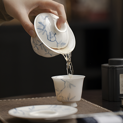 Gaiwan élégant en porcelaine
