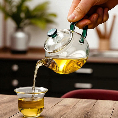Mini théière en verre