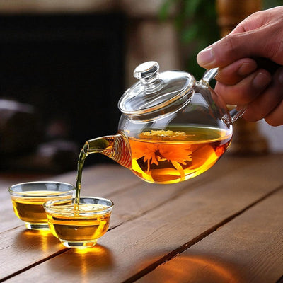 Mini théière en verre