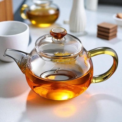 Mini théière en verre