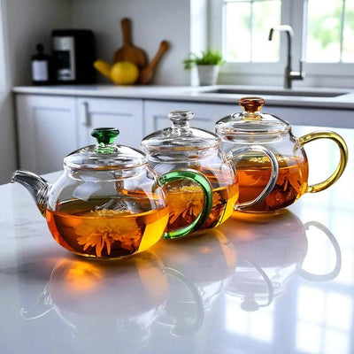 Mini théière en verre