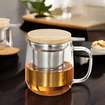 Mug infuseur en verre