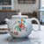 Petite théière en céramique motif rose