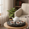 Petite théière individuelle blanche