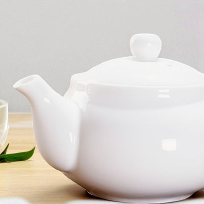Petite théière individuelle blanche