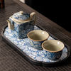 Porcelaine théière carré