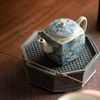 Porcelaine théière carré