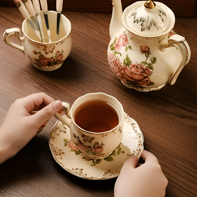 Service à thé anglais bone china