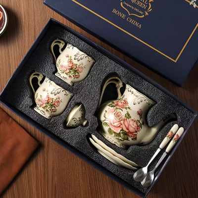 Service à thé anglais bone china