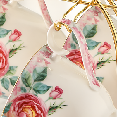 Service à thé anglais roses anglaises