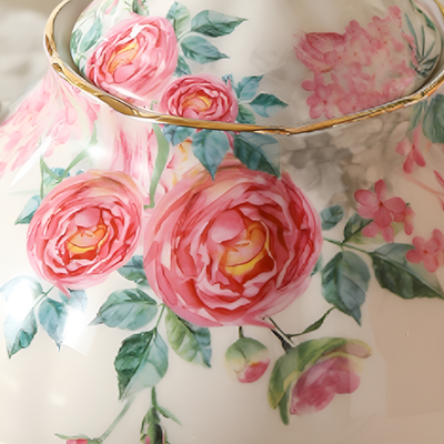 Service à thé anglais roses anglaises