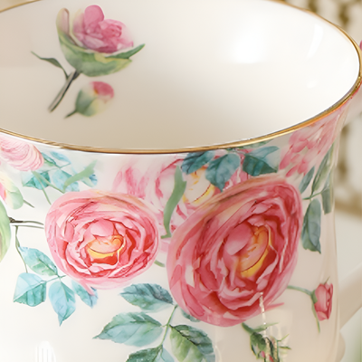 Service à thé anglais roses anglaises